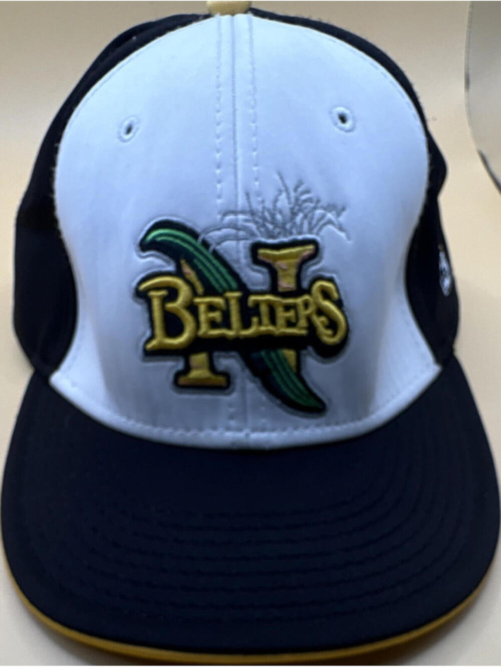 The Game Belties Baseball Cap Hat L/XL Black White Yellow Green